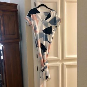 Patterned midi dress